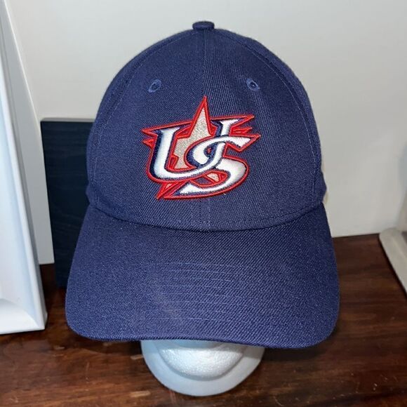 Lightly worn Team USA Baseball SnapBack adjustable American flag Blue hat cap - Picture 1 of 5